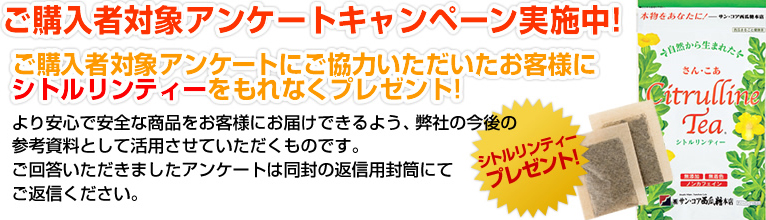 ご購入者対象アンケートキャンペーン実施中