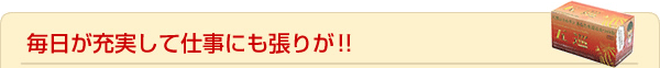 毎日が充実して仕事にも張りが！！